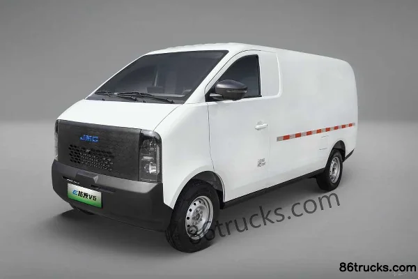 JMC E-Lushun V6 2024 model standard version 2 seats 4.86m pure electric enclosed delivery truck 41.86kWh Extérieur (3) | 86Trucks