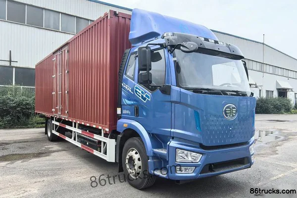 FAW Jiefang J6L 18T 4X2(6 wheels) 9.6m Semi-row Electric Box Cargo Truck 246.67kWh Exterior
