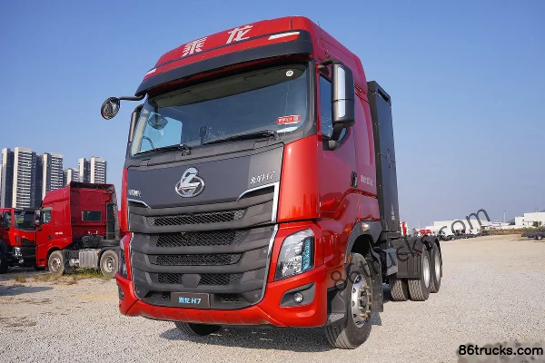 Dongfeng Liuqi Chenglong H7 Heavy Truck 6X4(10 wheels) Battery Swap Electric Tractor Truck 350kWh Exterior (3) | 86Trucks