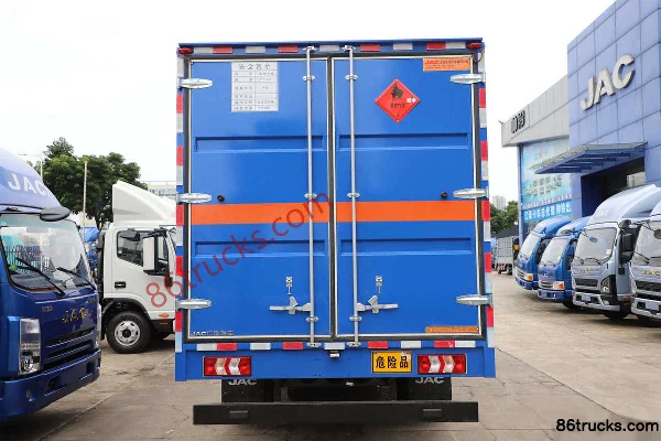 JAC V7 160hp 4X2(6 wheels) 5.2m Flammable Gas Box Van Body (3) | 86Trucks