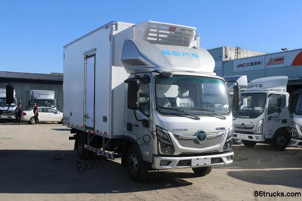 Foton Zhilan EL-Plus 4.5T 4.08m Single Row Pure Electric Refrigerated Truck (Hydraulic Brake) 100.46kWh 4X2(6 wheels) Ex