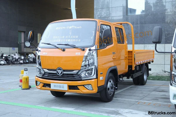 Foton Zhilan EM 4.5T 3.17m Double Row Pure Electric Flatbed Light Truck 77.28kWh 4X2(6 wheels) Exterior (3) | 86Trucks