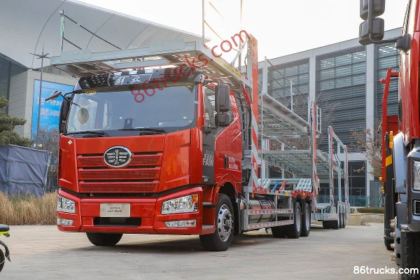 FAW Jiefang J6P 480 hp 6X4(10 wheels) LNG Vehicle Transport Truck Exterior (3) | 86Trucks