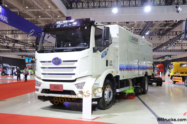 FAW Jiefang J6L 4X2(6 wheels) Pure Electric Washing and Sweeping Truck (Zoomlion Brand) Exterior (3) | 86Trucks