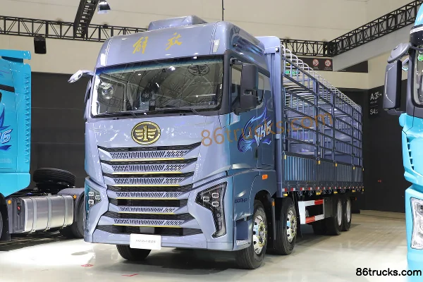 FAW Jiefang Qingdao New JH6 600hp 8X4(12 roues) 9.5m AMT automatic gearbox fence van truck Extérieur (3) | 86Trucks