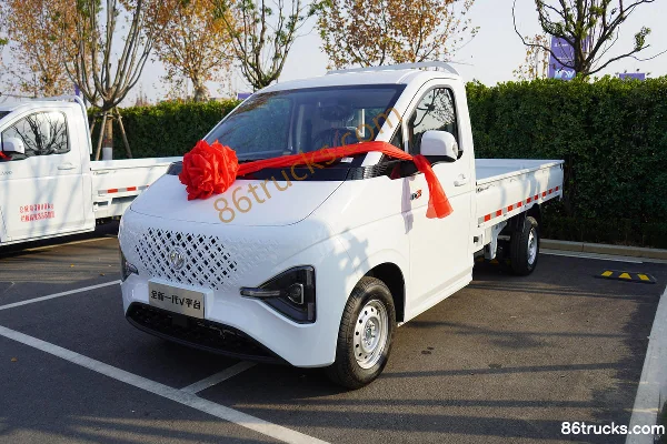 Dongfeng T7 1.6L Gasoline 122hp 4X2(6 wheels) Dongan 5-Speed Hydraulic Brake 3.1m Single Row Stake Micro Truck Exterior (3) | 86Trucks