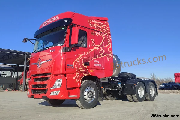 Dongfeng Commercial Vehicle Tianlong Flagship KX King Edition 580 hp 6X4(10 wheels) LNG Automatic Tractor Truck (Hydraulic Retarder) Exterio