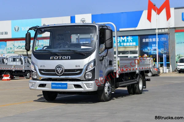 Foton Auman Xinjieyun Youth Invincible Edition 151hp 4X2(6 wheels) 4.17m Single Row Flatbed Light Truck Exterior (3) | 86Trucks