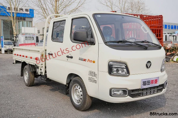 Foton Xiangling M1 Pro Luxury 1.6L 122hp 4X2(6 wheels) Gasoline 2.55m Double-row Flatbed Mini Truck (Dual Rear Wheels) E