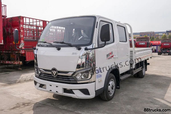 Foton Aoling M Card 2,0 L 127 ch 4X2(6 roues) CNG petit camion à ridelles 3,19 m cabine double Extérieur (3) | 86Trucks