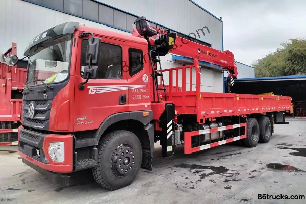 Dongfeng T5, 270 ch, 6X4(10 roues) , camion de levage et de transport de 8 mètres Extérieur (3) | 86Trucks