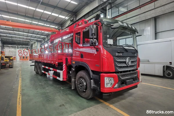 Dongfeng T5, 270 ch, 6X4(10 roues) , camion de levage et de transport de 8 mètres Extérieur (2) | 86Trucks