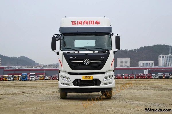 Dongfeng Commercial Vehicle Tianjin KR PLUS 340 hp 6X2(8 wheels) 9.8m flatbed cargo truck (China VI) (high roof triple sleeper) (ratio 2.87)