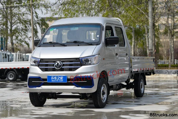 Dongfeng Xiaobawang W08 1.3L 91 hp 4X2(6 wheels) Gasoline 2.5m Double Row Flatbed Mini Truck (Single Rear Tire) Exterior (3) | 86Trucks