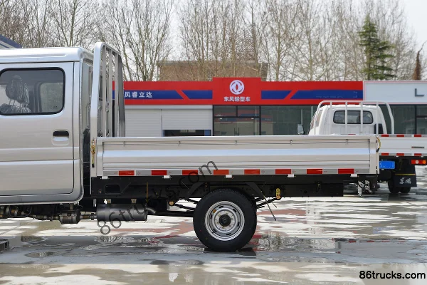 Dongfeng Xiaobawang W08 1.3L 91 hp 4X2(6 wheels) Gasoline 2.5m Double Row Flatbed Mini Truck (Single Rear Tire) Body (1) | 86Trucks
