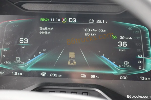 SANY Truck Jiangshan SE Composite Edition 6X4(10 wheels) Battery Swap Electric Tractor Truck Mota 437kWh Cab (1) | 86Trucks