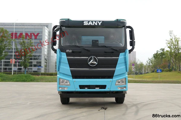 SANY Truck Jiangshan Flat Roof Standard Load Edition 6X4(10 wheels) Battery Swap Electric Tractor Truck SANY 376kWh Exterior (2) | 86Trucks
