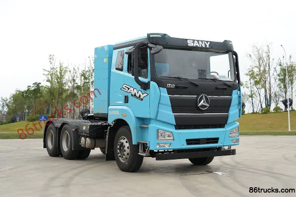 SANY Truck Jiangshan Flat Roof Standard Load Edition 6X4(10 wheels) Battery Swap Electric Tractor Truck SANY 376kWh Exte