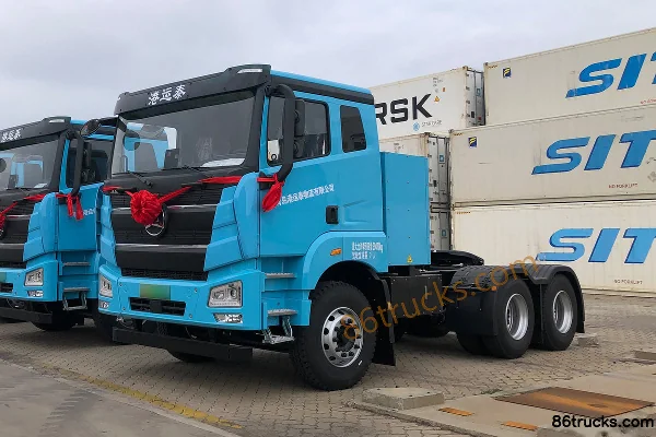 SANY Truck Jiangshan Flat Roof Standard Load Edition 6X4(10 wheels) Electric Tractor Truck SANY 282kWh Exterior (2) | 86Trucks