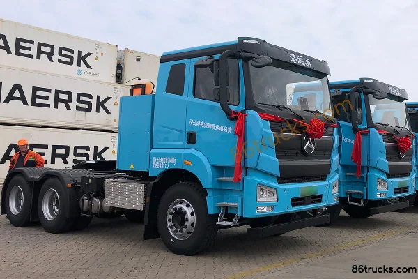 SANY Truck Jiangshan Flat Roof Standard Load Edition 6X4(10 wheels) Electric Tractor Truck SANY 282kWh Exterior