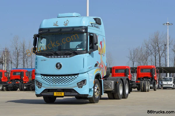 SHACMAN Commercial Vehicle Yan'an S700 14.5L LNG 580 hp 6X4(10 wheels) Yindong 12-speed AMT Automatic Tractor Truck (Single Gas Tank) Exteri