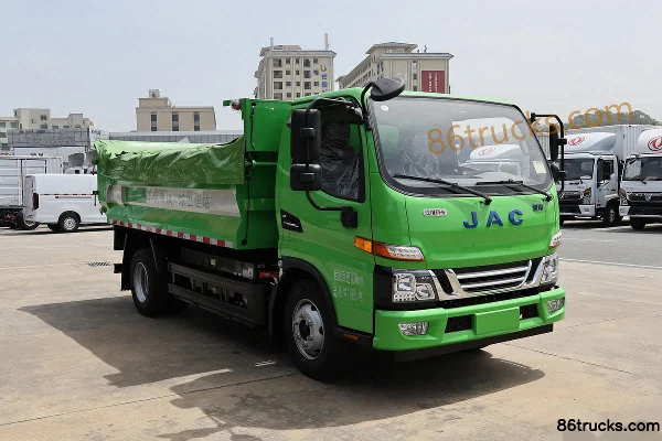 JAC Junling G5 12T 4X2(6 wheels) 3.8m Single Row Dump Truck CATL 81.14kWh Exterior