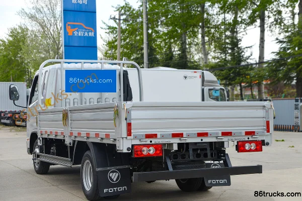 Foton Aumark X Dream Edition 122hp 4X2(6 wheels) 3.83m Sleeper Cab Flatbed Light Truck (Air Brake) Body (3) | 86Trucks