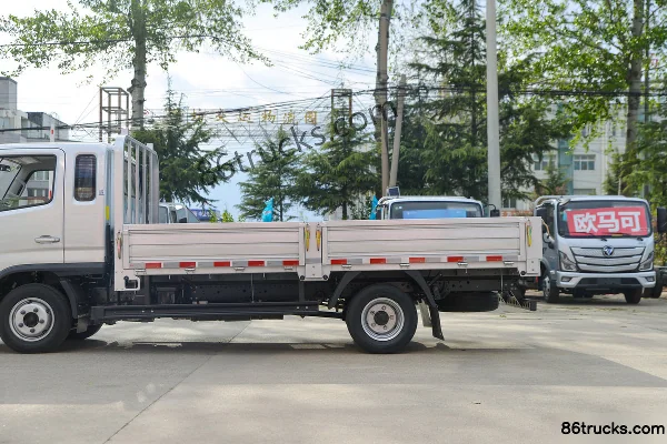Foton Aumark X Dream Edition 122hp 4X2(6 wheels) 3.83m Sleeper Cab Flatbed Light Truck (Air Brake) Body (2) | 86Trucks