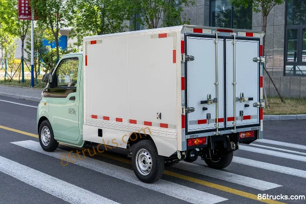 Leichi Ren T10 Fendou version hydraulic brake 2.045m single-row pure electric box mini truck Kechuang Guoda 15.4kWh 4X2(6 roues) Extérieur (