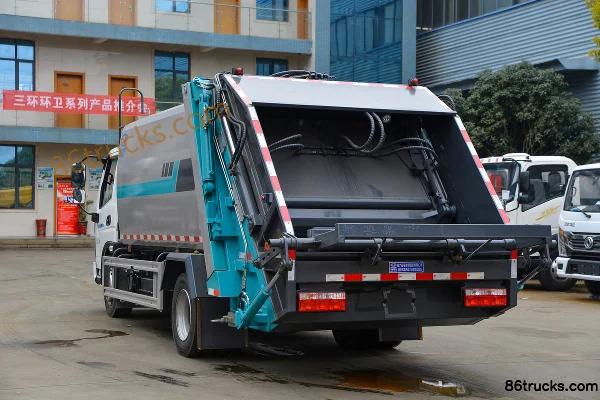 Feidi HX5 4X2(6 wheels) Plug-in Hybrid Compression Refuse Truck Body (3) | 86Trucks