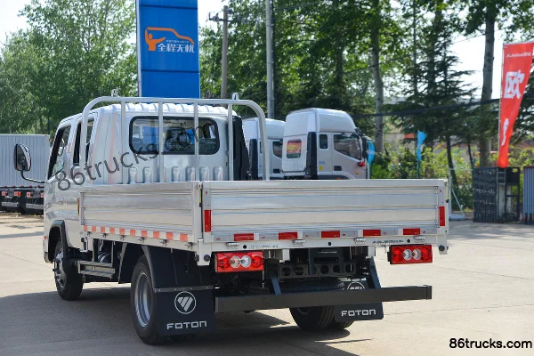 Foton X 125 hp 4X2(6 wheels) 3.17m Double Row Flatbed Light Truck Body (3) | 86Trucks
