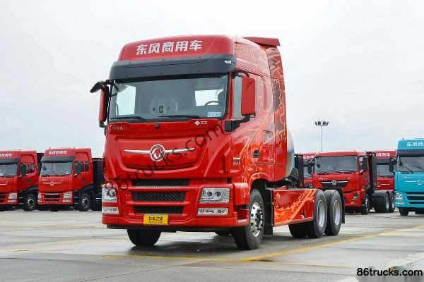 Dongfeng Commercial Vehicle Tianlong Flagship KX Rongyao Edition 570 hp 6X4(10 wheels) LNG automatic tractor truck (hydraulic retarder) Exte