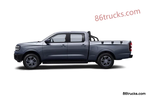 JMC New Yuhu 2.5T Diesel 167hp 2WD Manual Flat Bed Long Wheelbase Double Row Pickup Exterior (3) | 86Trucks