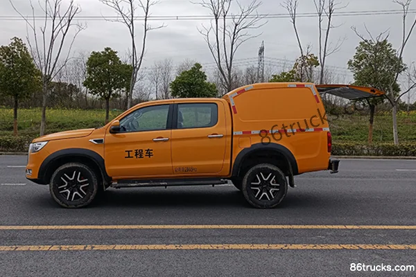 JAC T8PRO 2024 Business Edition 2.0T Diesel 170 ch 4x4(6 roues) Automatique Double Cabine Pick-up Fourgon Extérieur (3) | 86Trucks