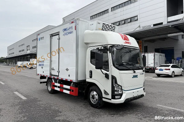 JMC Luda 4X2(6 roues) 4,08 m Camion frigorifique électrique pur cabine simple (marque Yihui) 100,46 kWh Extérieur