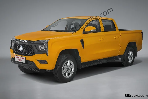 Sinotruk HOWO S6 version Zunhui 2 roues motrices empattement long double cabine pick-up électrique pur 70,18 kWh Extérieur (3) | 86Trucks