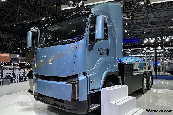 Isuzu Lingjie 6X4(10 roues) tracteur routier électrique pur Xinwangda 352 kWh Extérieur (2) | 86Trucks