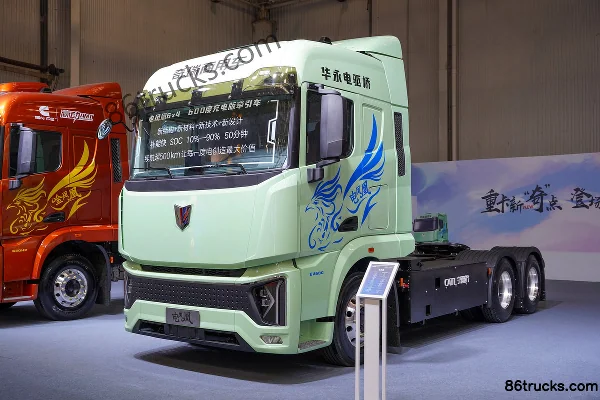 Chery Commercial Vehicle Electric Fenghuang 6X4(10 wheels) Pure Electric Tractor Truck CATL 600.92kWh Exterior (3) | 86Trucks