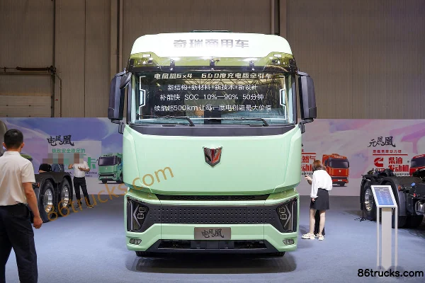 Chery Commercial Vehicle Electric Fenghuang 6X4(10 wheels) Pure Electric Tractor Truck CATL 600.92kWh Exterior (2) | 86Trucks