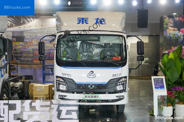 Dongfeng L2V standard version air brake 4.165m single-row plug-in hybrid box truck Mengguli 14.01kWh 4X2(6 roues) Extérieur (2) | 86Trucks