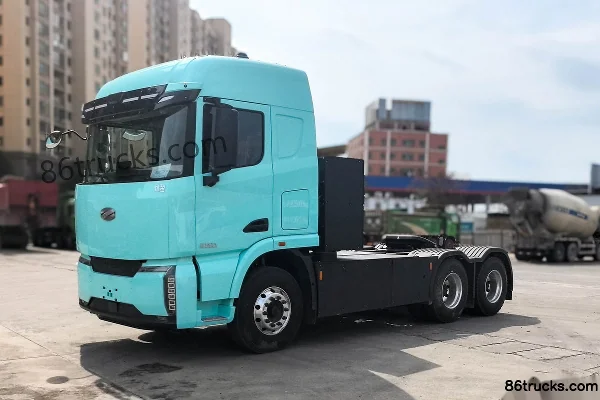 Lingyi Auto Jingzhe version charge standard 6X4(10 roues) tracteur routier électrique pur Wuhan Fudi 603,34 kWh Extérieur (2) | 86Trucks
