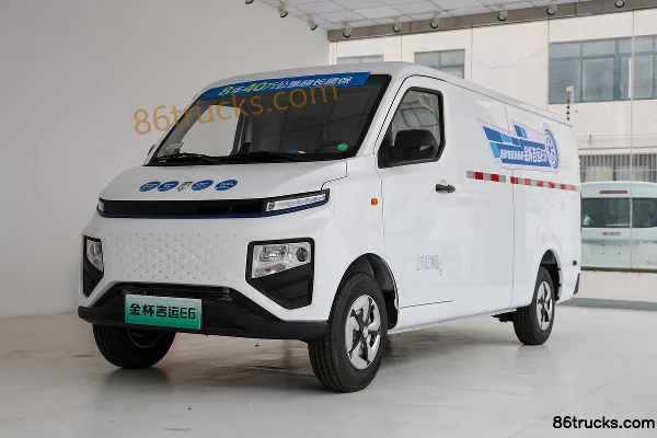 Jinbei Jiyun E6 Changyun Edition 2025 Model 2-seat standard roof pure electric panel van CATL 41.86kWh Exterior (3) | 86Trucks