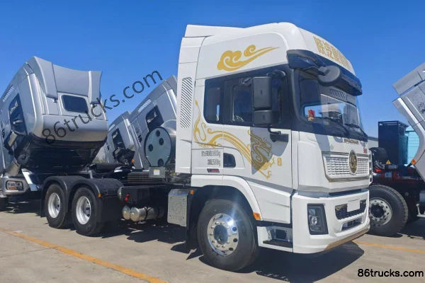 SHACMAN Cummins Longxiao 11.8L LNG 490hp 6X4(10 wheels) Fast Gear 12-Speed Tractor Truck Exterior (2) | 86Trucks