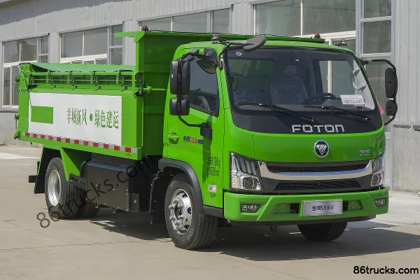 Foton King Kong S3EV 4X2(6 wheels) 3.7m single-row pure electric dump truck CATL 141.31kWh Exterior