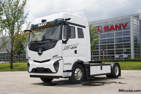 SANY Truck Jiangshan SE Standard Load 4X2(6 wheels) Electric Tractor Truck Eve 636kWh Exterior (3) | 86Trucks