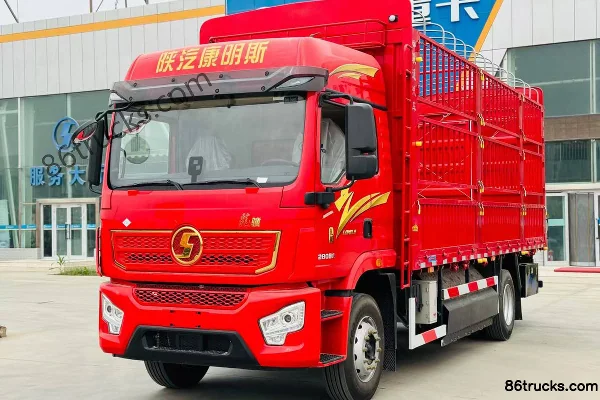 SHACMAN Cummins Longji 6.7L CNG 280 hp 4X2(6 wheels) Fast Gear 10-speed High Roof 6.8m Cargo Truck with Cargo Cage Exterior (2) | 86Trucks