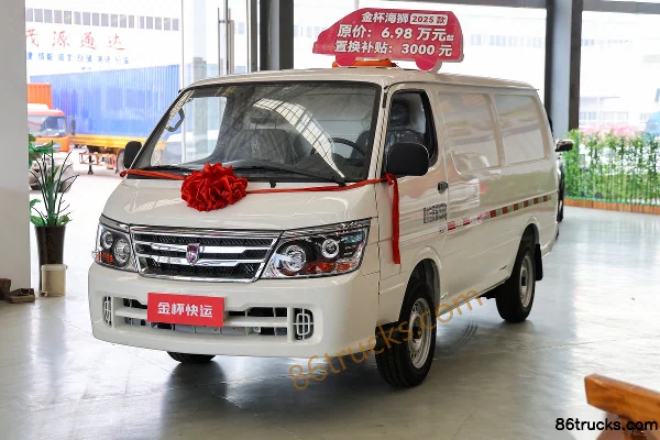 Shenyang Jinbei Hiace 2025 Model Express King 2L Gasoline 136hp 2-Seat Enclosed Cargo Van Exterior (3) | 86Trucks
