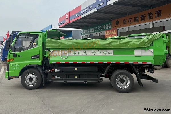 JAC Junling G5 4X2(6 wheels) Electric Single-Row Detachable Container Garbage Truck CATL 162.28kWh (Qinhong Brand) Exterior (2) | 86Trucks