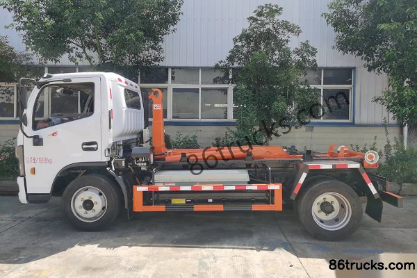 Dongfeng F6 4X2(6 roues) benne à ordures amovible hybride rechargeable (marque Yandi) 17,2 kWh Extérieur (3) | 86Trucks