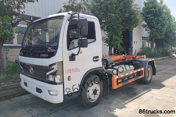Dongfeng F6 4X2(6 roues) benne à ordures amovible hybride rechargeable (marque Yandi) 17,2 kWh Extérieur (2) | 86Trucks